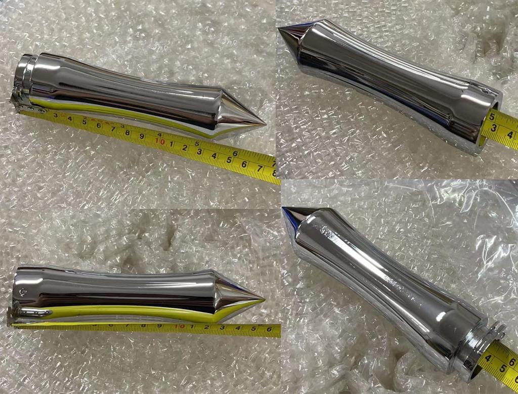 TASWK 2 X Aluminum 1" Handlebar Hand Grip for Harley Honda) Kawasaki Suzuki Yamaha Custom Bike (Silver)