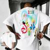 202526 Summer Disney Mickey Mouse and Donald Duck Cartoon Pattern 100 Cotton Printed Tshirt Fashion Casual Mens Clothing