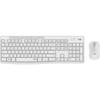 Combo clavier et souris sans fil - mk295 - off white - silencieux - blanc - technologie sans fil