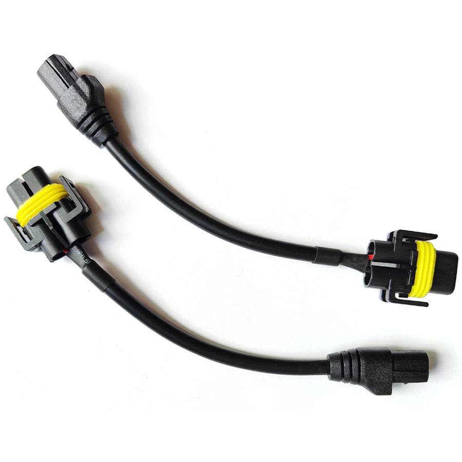 NHAUTP 2Pcs For Toyota Corolla Camry Prius Yaris Vios Levin CHR Fog Lights Conversion Cable H11 Male To L1B Female adapter plug