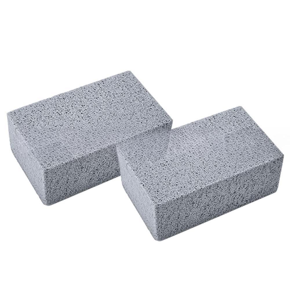 

2Pcs Grill Griddle Cleaning Brick Block Ecological Grill Cleaning Brick De-Scaling Cleaning Stone for Removing Stains BBQ