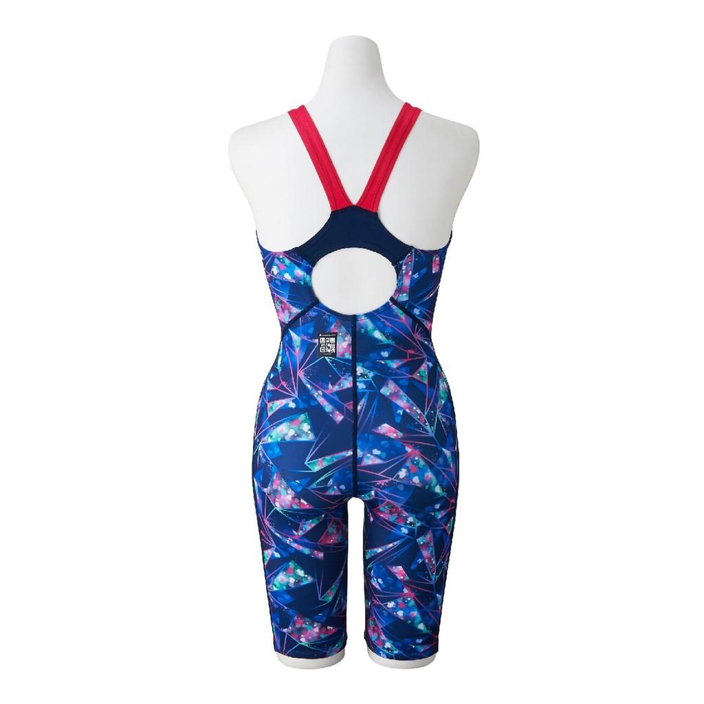 MIZUNO ST Graphic Half Suit N2MGD743 M Size 86 Navy x Pink (Mizuno) Swimwear, Swimming, Competition, (Masters Back)