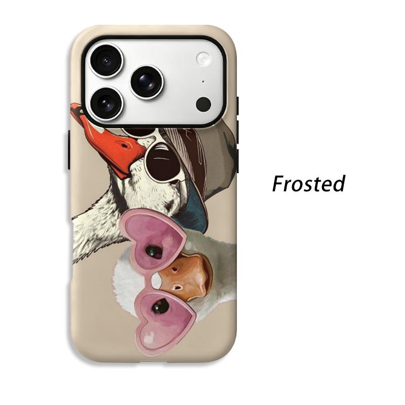 Humorous Funny Goose Sunglasses Cool Graphic Art Print Film Aesthetic Protective Shockproof Bumper Phone Case Cover For iPhone 14 15 16 Pro Max Plus