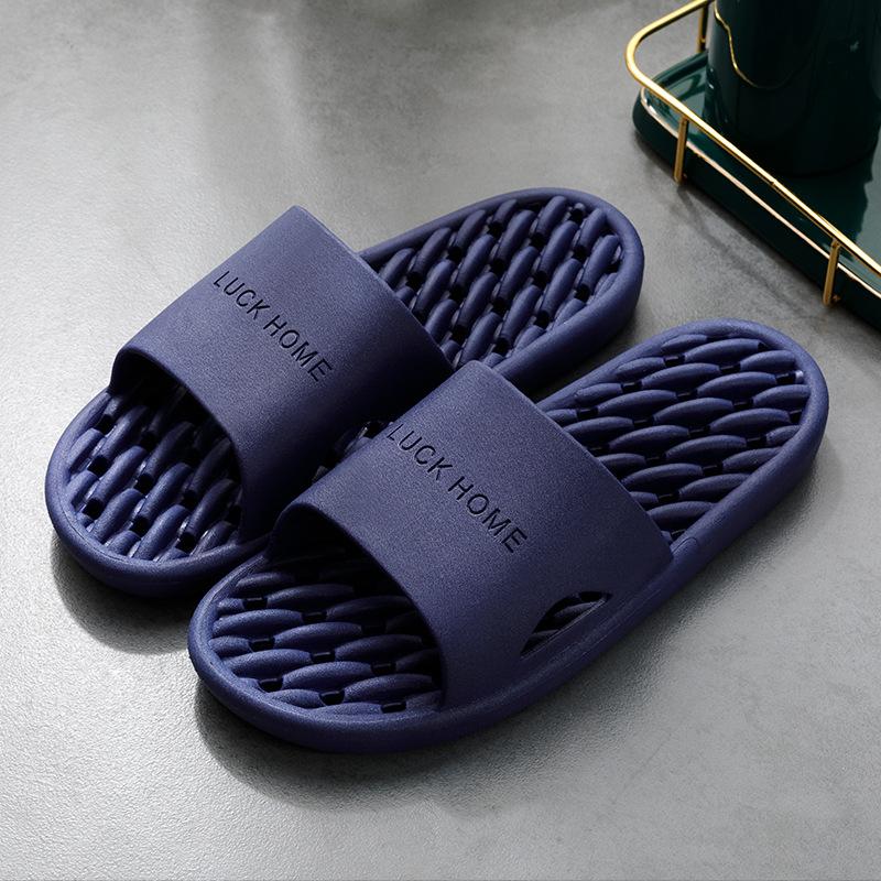 Summer Bathroom Soft Bottom Stepping On Shit Slippers Women's Home Indoor Bathroom Hotel Bath Home Water Leakage Non-slip Cool Slippers Men