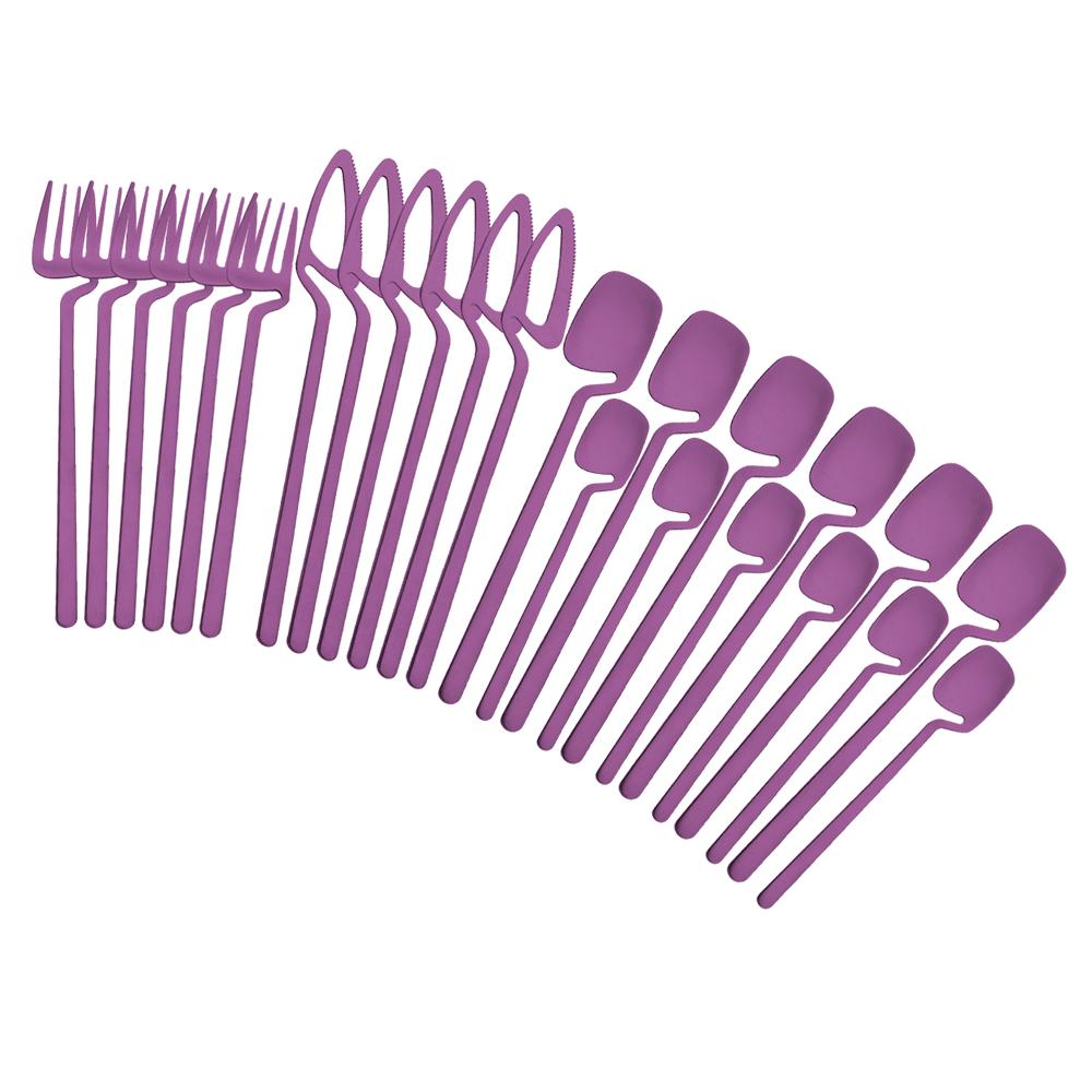 24 szt. Czarne matowe zastawy stołowe zestaw sztućców 304 nóż stołowy ze stali nierdzewnej widelec zestaw łyżek sztućce kuchenne zastawa stołowa zestaw imprezowy