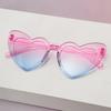 Trendy Heart-shaped Sunglasses for Women Retro Fashion UV Protection Lightweight Eyewear Ideal for Beach Party Festival Vacation