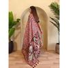 Soft cotton  chanderi sarees with kalamkari digital print pattern tassels over the saree.