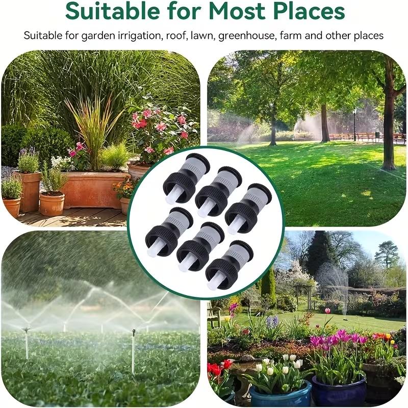 9pcs 360° Rotating Pop‑Up Automatic Lawn Spray Heads With G1/2 Female Thread Adjustable Coverage Range Lawn Sprinklers