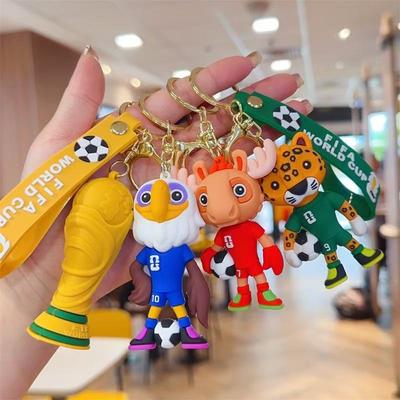 2026 World Cup Keychain, Cartoon Mascot Pendant, Fan Merchandise, Car Ornaments, Small Gifts