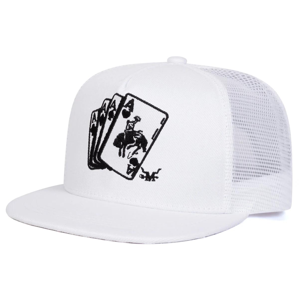 

Unisex Poker A Embroidery Hip-Hop Hats Spring Autumn Outdoor Adjustable Casual Baseball Caps Sunscreen Hat Cap