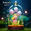 New Disney Princess Blind Box Glazed Flower Shadow Series Mysterious Surprise Box Mermaid Ariel Hua Mulan Belle Alo Figure Toys