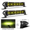 8inch LED Light Bar Floodlight Yellow Beam Ultra Strip LED Bar Work Light  Driving Fog Lamp for 4x4 Offroad Motorcycle SUV Truck