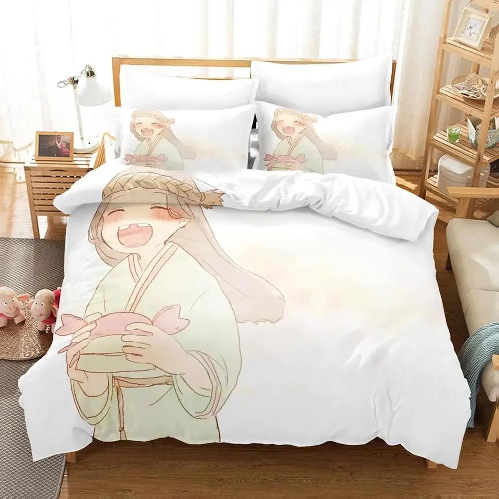 Anime To Your Eternity Bettwäscheset Jungen Mädchen Twin Queen Größe Bettbezug Kissenbezug Bett Kinder Erwachsene Mode Heimtextilien