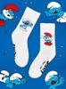 Long White Smurfs Socks Papa Smurf & Joke Uni