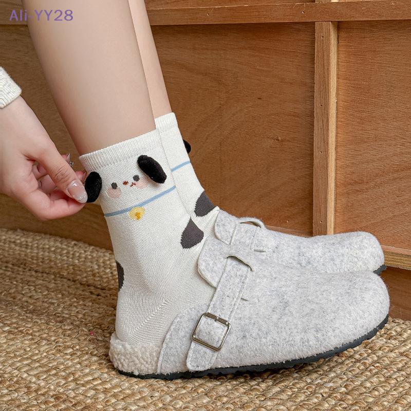 {YY28} Sweet Cute 3D Animal Ears Pig Dog Hosiery Winter Warm Harajuku Cartoon Socks Fashion Home Floor Sock
