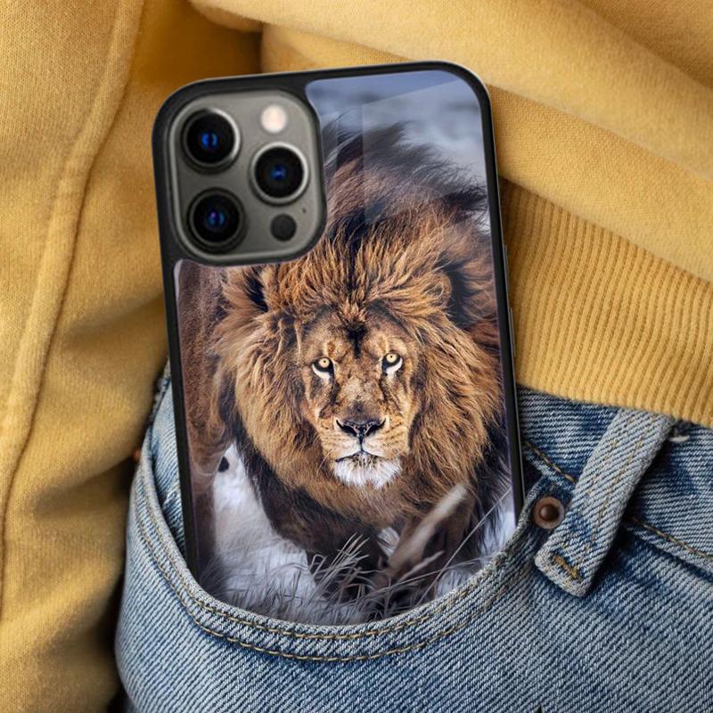 Lions Soft Phone Case for iPhone 17 Air 16e Pro max 15 Pro 13 14 Plus 11 12 MagSafe Magnetic Coque