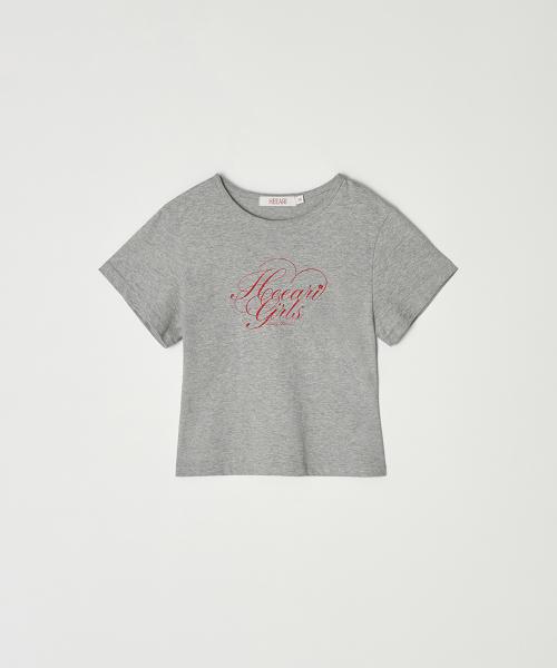 HEEARI Girls Heart Crop T-Shirt_Gray