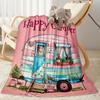 Happy Camper Adventure Blankets Are Suitable for Living Rooms,making Them an Ideal Choice for Outdoor Travel and Gifts.