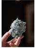 Chinese Stone Lion Pair Fengshiye Desktop Ornament & Bonsai Fish Tank Decoration