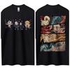 Hot Sale Demon Slayer Japanese Hot-blooded Anime Classic Loose Casual Oversized Short-sleeved Comfortable Soft Cotton Summer New Tee Oversized Top