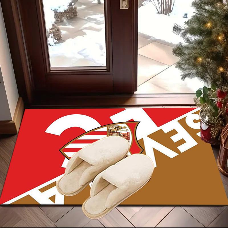 Sevilla Fc Crest Design Area Rug for Office, Chair Rug, Decorative Carpet Livingroom Mat, Large Size Fan gifts Christmas gifts