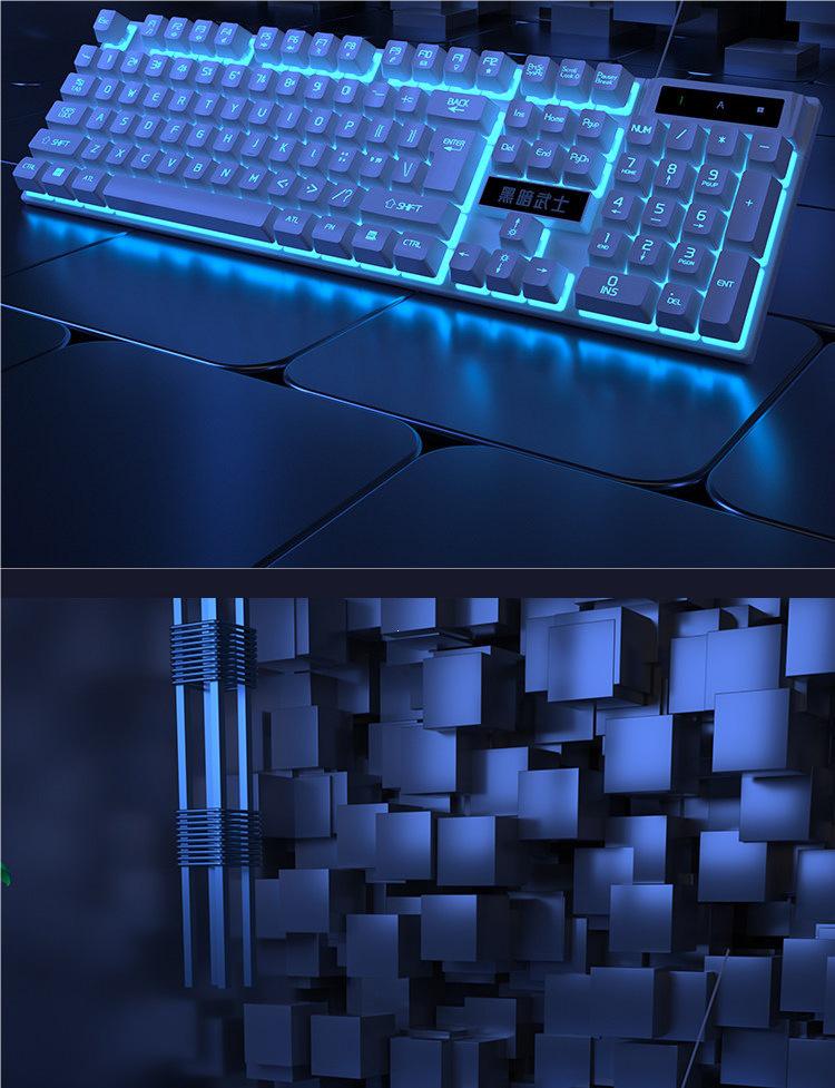 USB Wired Mechanical Keyboard & Mouse Set for Desktop/Laptop Gaming