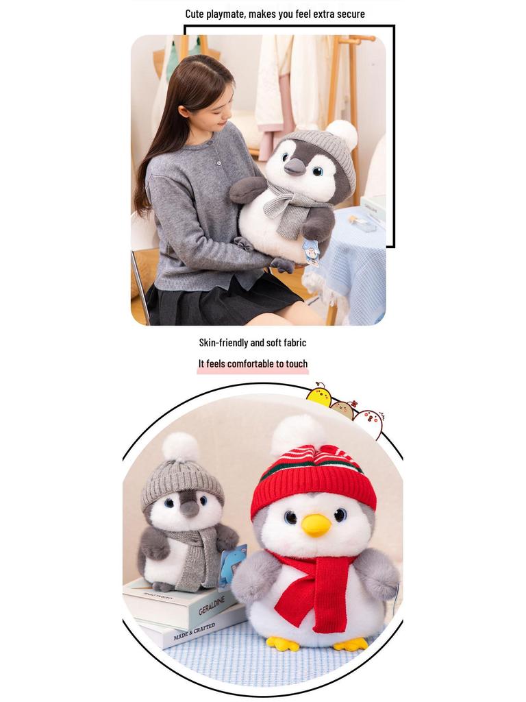 Adorable Winter Penguin Plush Toy in Cute Outfit - Perfect Children's Gift