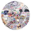10/30/50/100pcs Funny Creative Reading Book Stickers Holographic Aesthetic Decals DIY Notebook Suitcase Phone Decoration Sticker