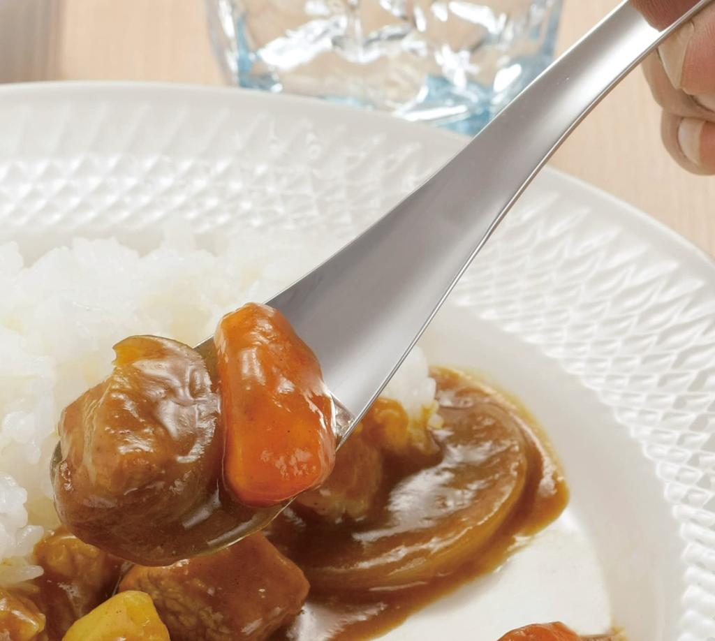 Kanda kan Aço Inoxidável Feito em para Curry e Frito 000465 (Kanda) Colher, Aço, 18cm, Japão, Arroz,