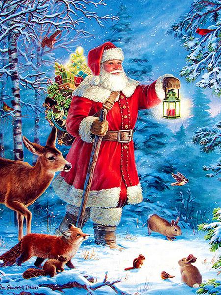 5d Diy Diamond Painting Mosaic Santa Claus Home Decor Embroidery Cross Stitch Father Frost Christmas Winter Wall Sticker