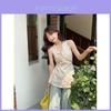 Spring Womens Embroidered Eyelet Tank Top With Floral Print Design For Casual Wear