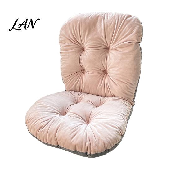 Thickened Chair Cushion for Home with Back Support, Cozy Plush Seat Washable Pad Ties, Soft Warm Office Dining Chairs Lumbar Support Pillow