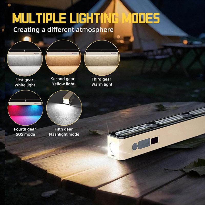 Portable Outdoor Camping Light Magnetic Cabinet Lamp Rechargeable Emergency Lights for Car Repairing Inspection Lamp Length