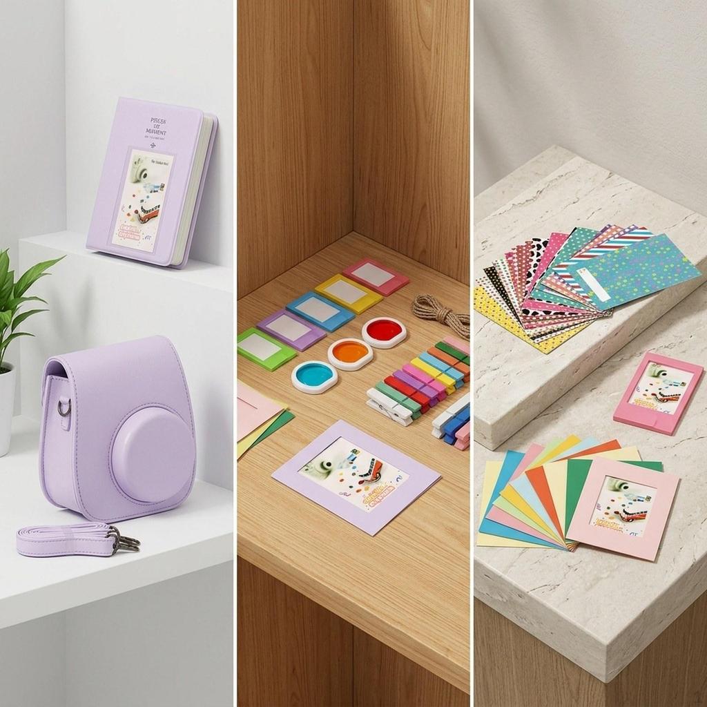 Instant Camera Accessories Lightweight Cute Travel DIY Stickers Funny Multipurpose Protective Case