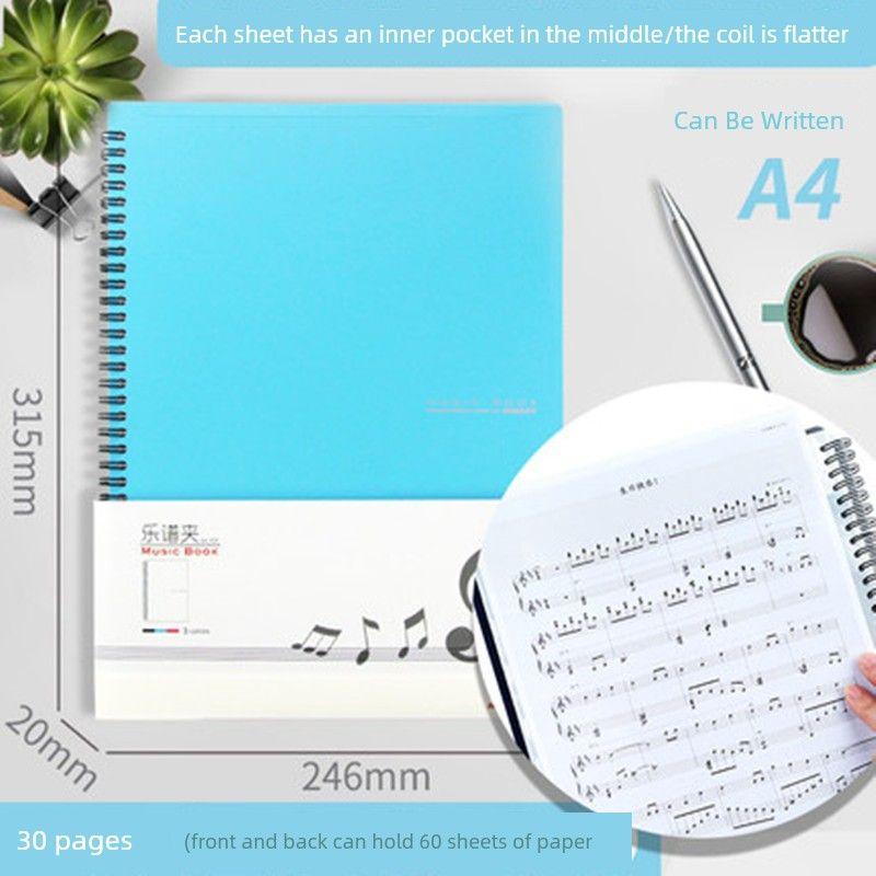 A4A 150.00G Music Score Book Piano Music Score Book Loose-Leaf Document Holder Folder Reading Book Can Be Modified Album Storage
