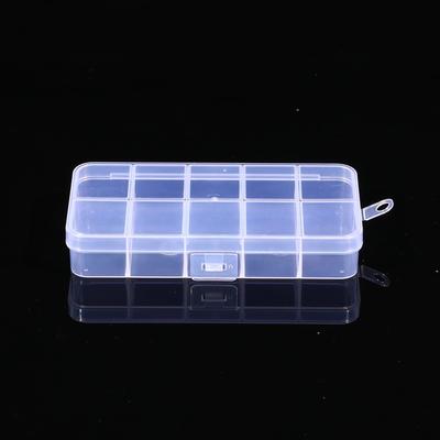 10-Slot Transparent PP Plastic Storage Box for Jewelry and Fishing Gear - Dustproof Organization Box