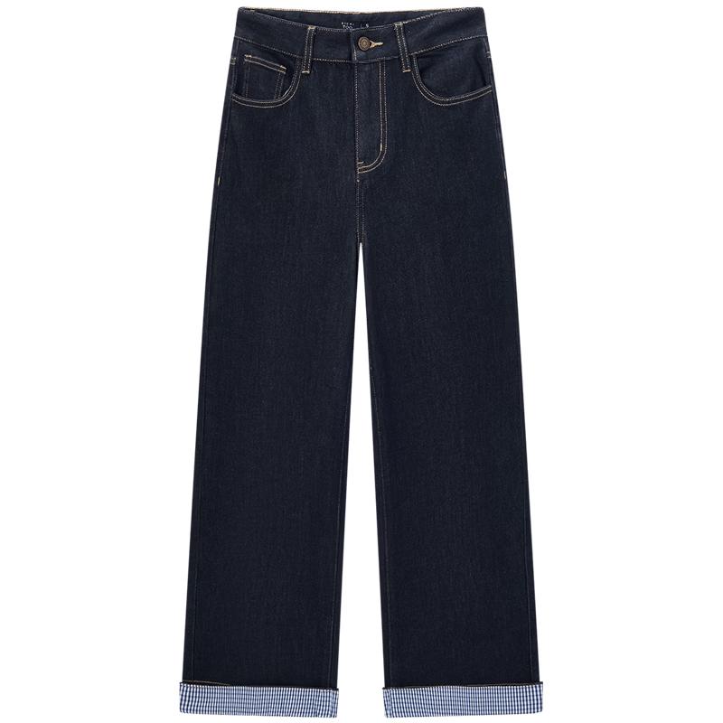 EICHITOO Women s Imitation Denim Draped Wide-Leg Casual Pants XL