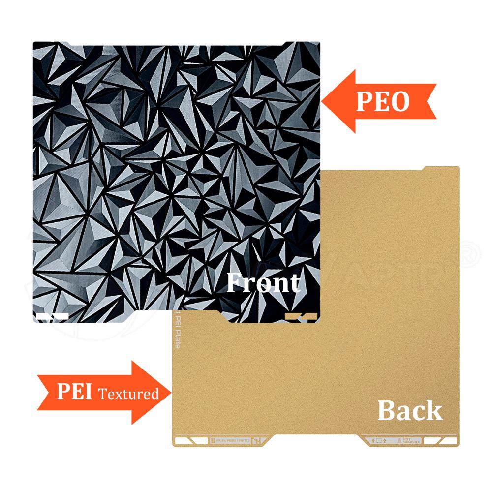 For Bambu Lab H2C PEO PET PEY PEI Build Plate 335x325mm Double Side Textured Sheet Smooth Heated Bed for 3D Printer Parts