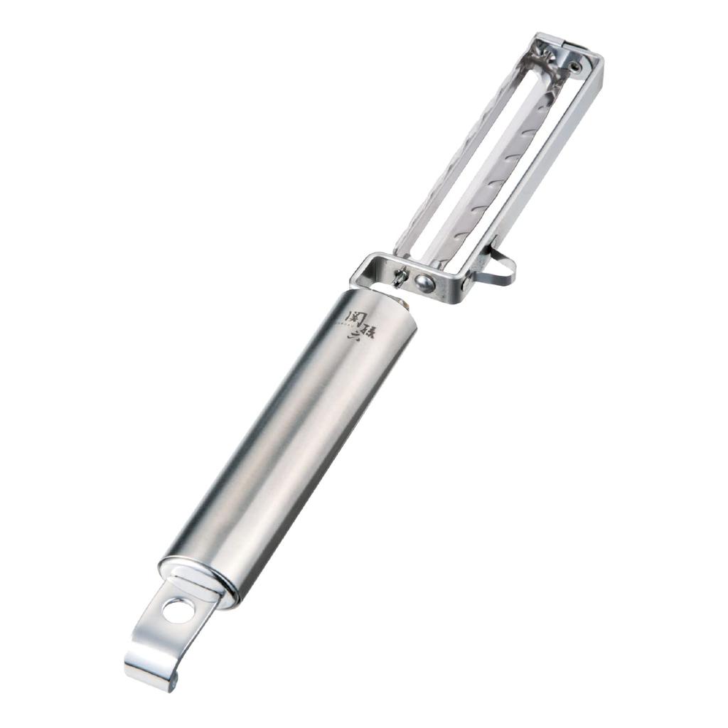 KAI Corporation Seki Magoroku Vertical Made in Silver Peeler, Style, Type, Long, Japan, DH3302,