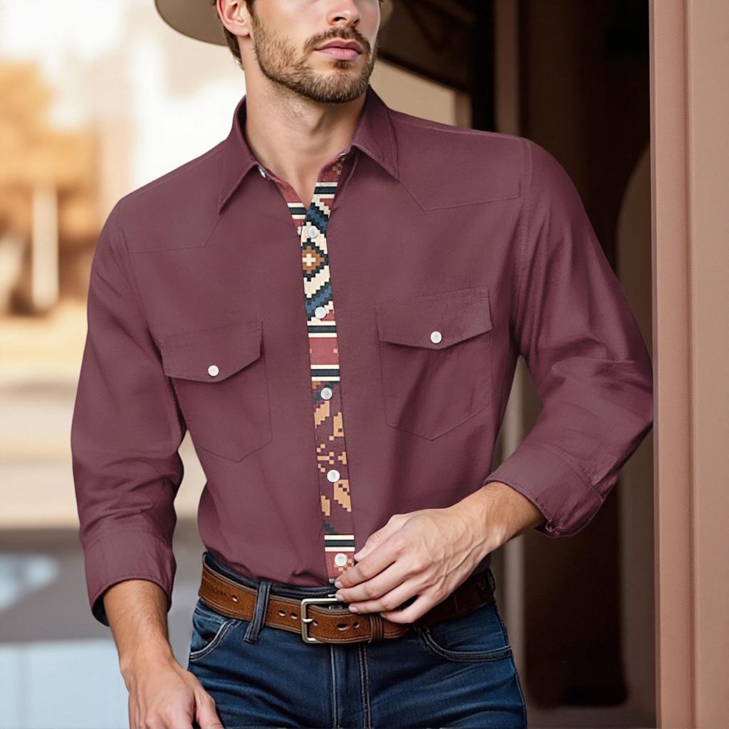 Men'S Fashionable Lapel And Shoulder Length Short Sleeved Casual Top