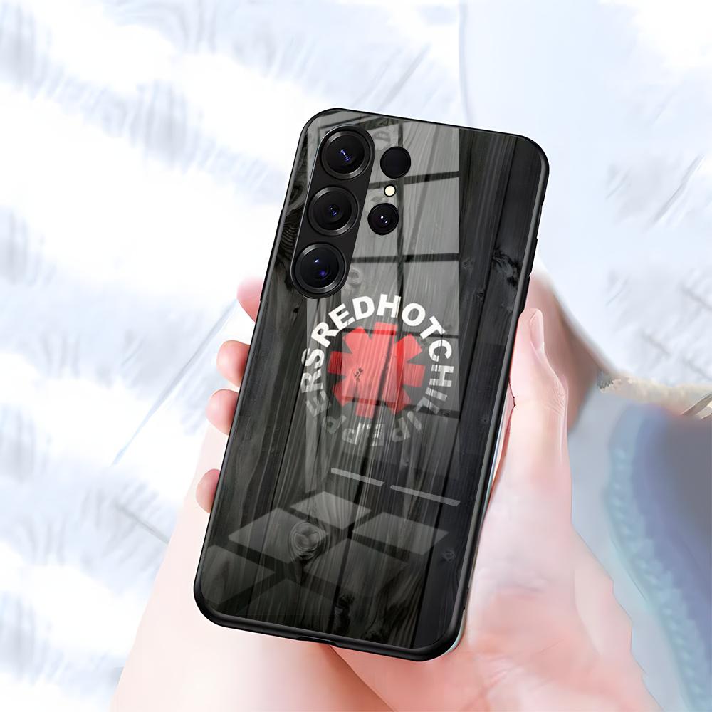 

Hot Chili P-Peppers Band Phone Case For Samsung S26 S25 S24 FE S23 S22 S21 Plus S20 Ultra Note20Ultra Black Glass Cover Galaxy S22 5G