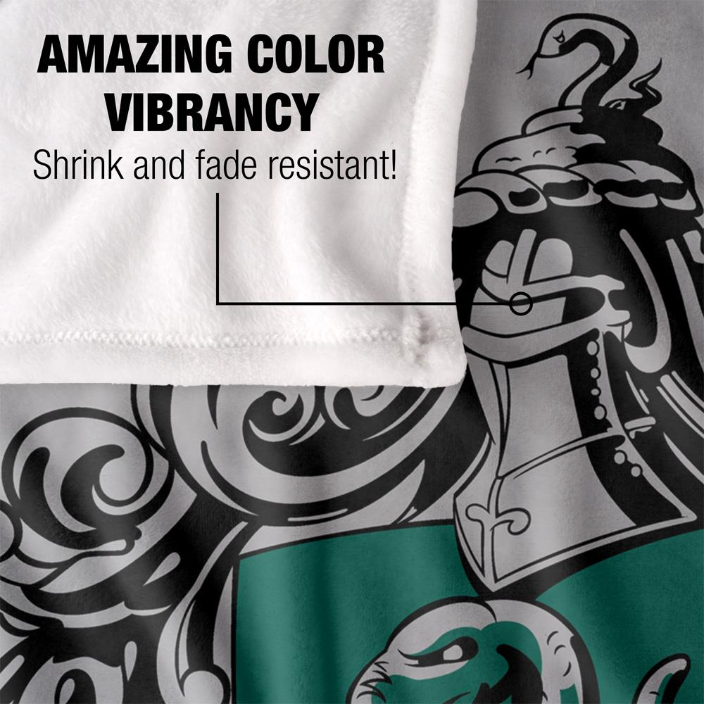 Harry Potter Silky Slytherin Crest Supersoft Blanket