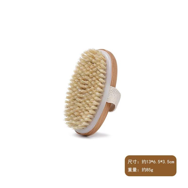 

Piggy Mane Long Handle Bath Brush Body Scrub Dry Brush No Need for People To Rub Back Mud Brush Practical Bath Brush Detachable 40g серебряный