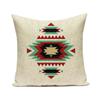 Decorazione Casa Soggiorno Federa in Lino/Cotone Federe per Cuscini Copricuscino con Motivo Geometrico Azteco Boemo
