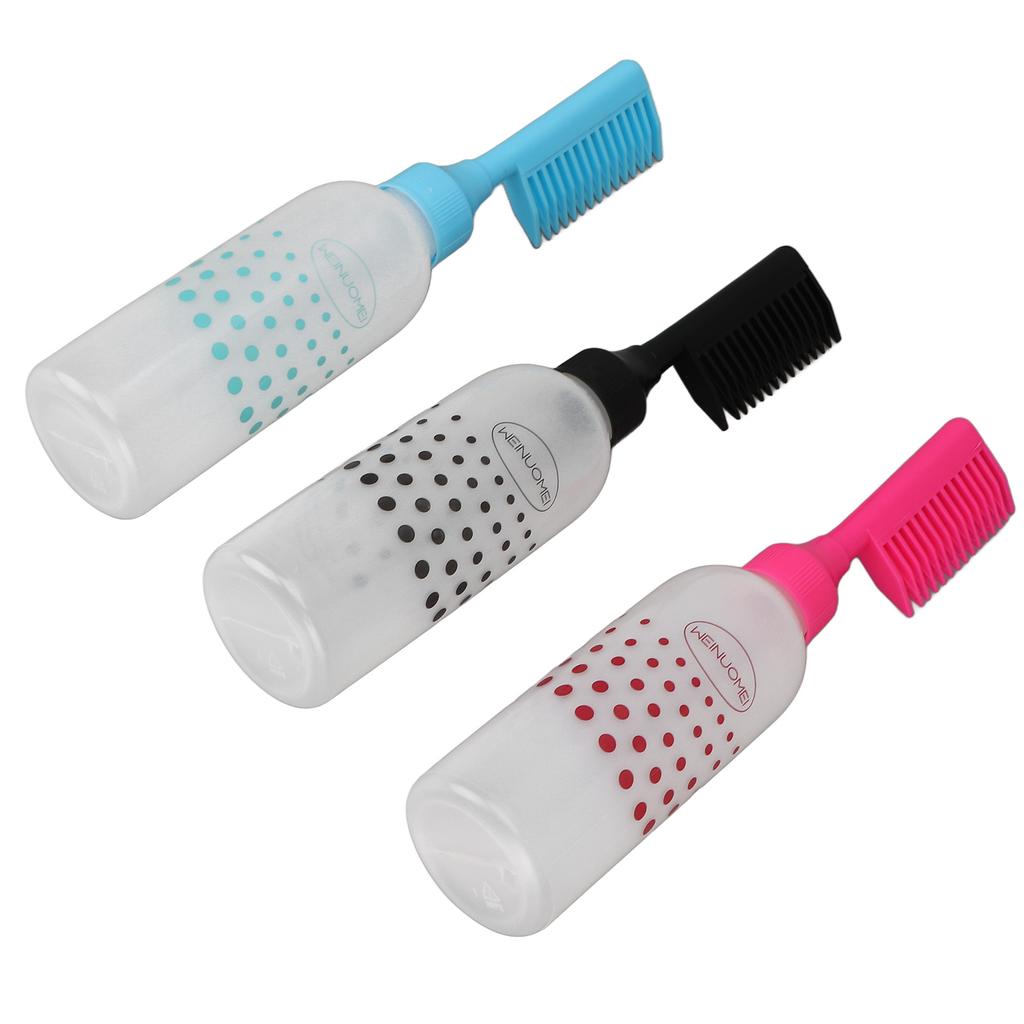 Comb Applicator Bottle Clear Scale Ergonomic Design Plastic Hair Coloring Bottle for Hair Dye