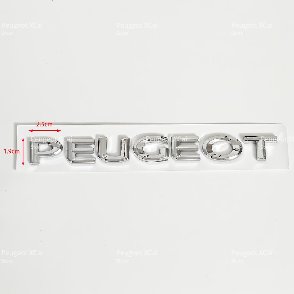 2026 Horká nálepka na auto ABS nálepka s písmeny na auto Zadní emblém kufru Příslušenství pro Peugeot 206 208 307 308 408 2008 3008 406 407 107