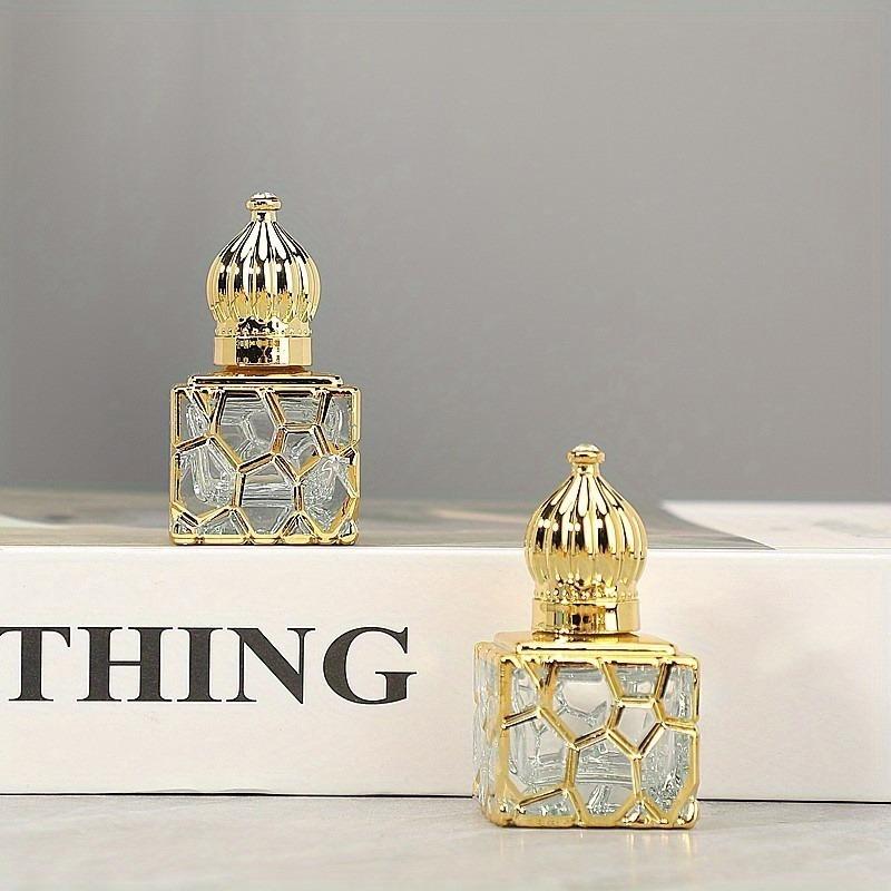 2 szt. 10 ml Butelki wielokrotnego napełniania Butelka z kulką Atomizer Złota butelka na olejek eteryczny Perfumy Szklana butelka Roll-on na olejki eteryczne