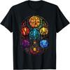 Gothic Witchcraft Elements Stained Glass Wicca T-Shirt