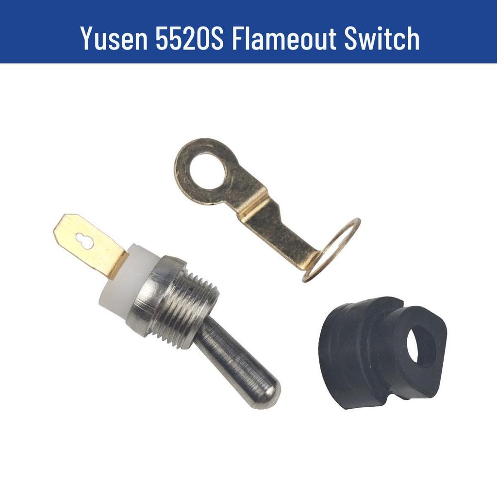 Yusen Chainsaw 5520 Parts: Cylinder, Carburetor, Clutch, Drive Disc, Pull Starter, Ignition Coil, Air Filter.