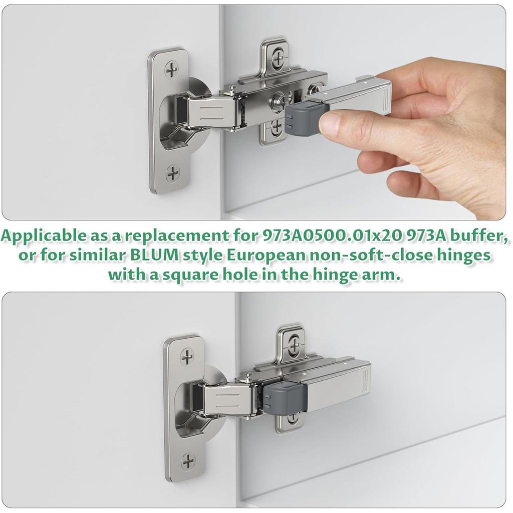 Confezione da 4 Cerniere per Mobili a Chiusura Lenta Ammortizzatori Braccio Dritto Sovrapposizione Totale Design a Installazione Facile per Porta Finitura Nylon